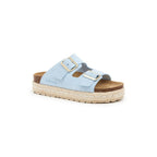 Sandalias plataforma azul - Mujer