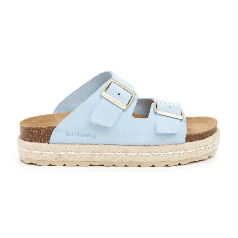 Sandalias plataforma azul - Mujer