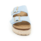 Sandalias plataforma azul - Mujer