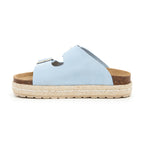 Sandalias plataforma azul - Mujer