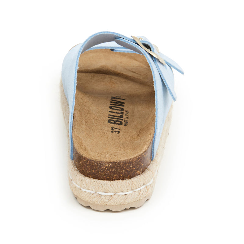 Sandalias plataforma azul - Mujer