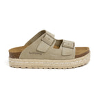 Sandalias caqui - Mujer
