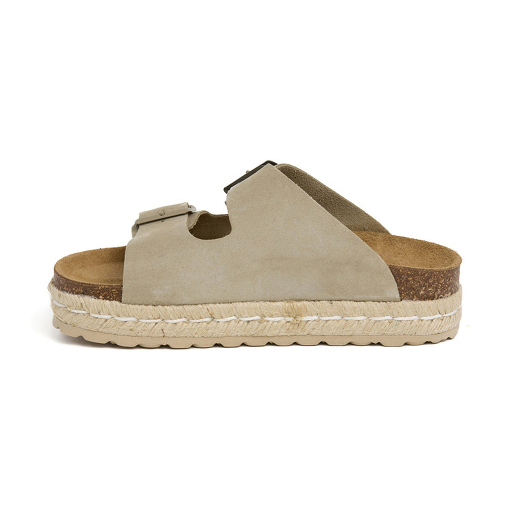 Sandalias caqui - Mujer