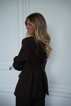 Blazer de Rayas Oslo - Chocolate