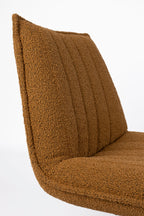Jax Bouclé - Lounge Armchair - Fabric - Ochre/Brown
