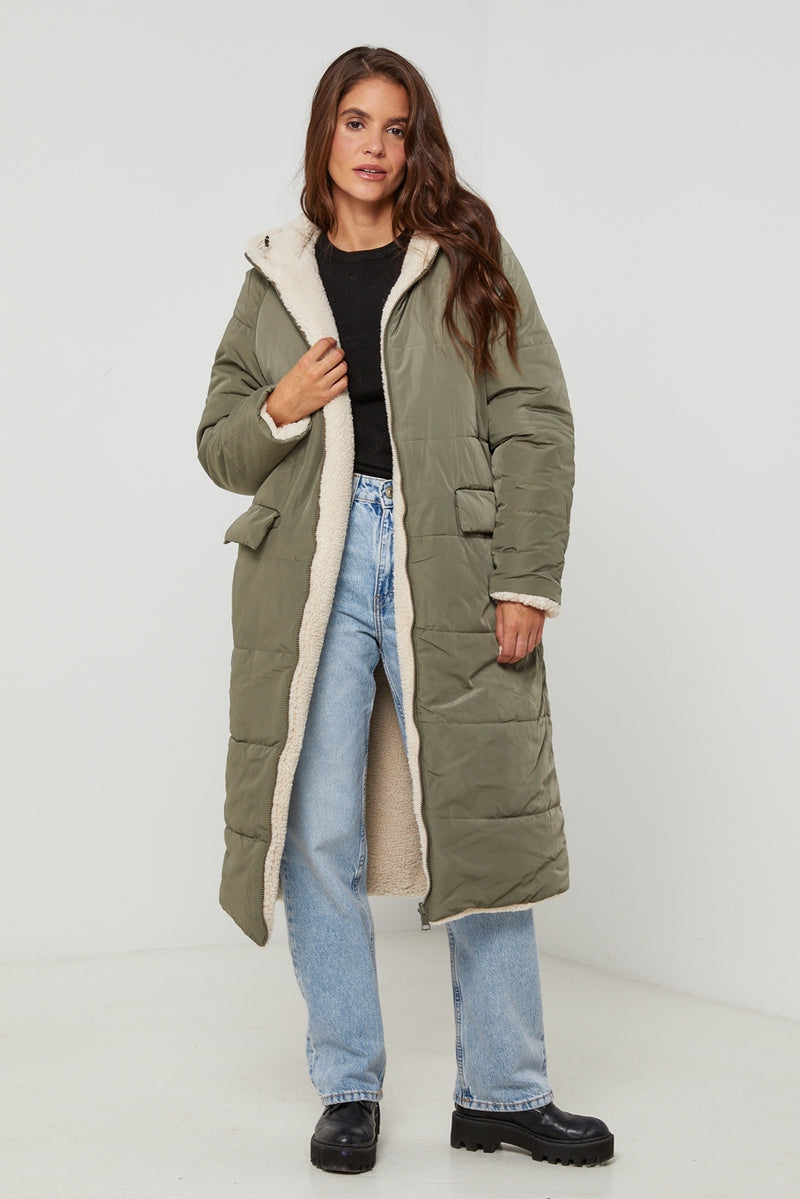 Puffer jacket 81214 - Khaki