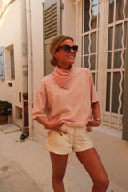 Foulard bandana rose clair
