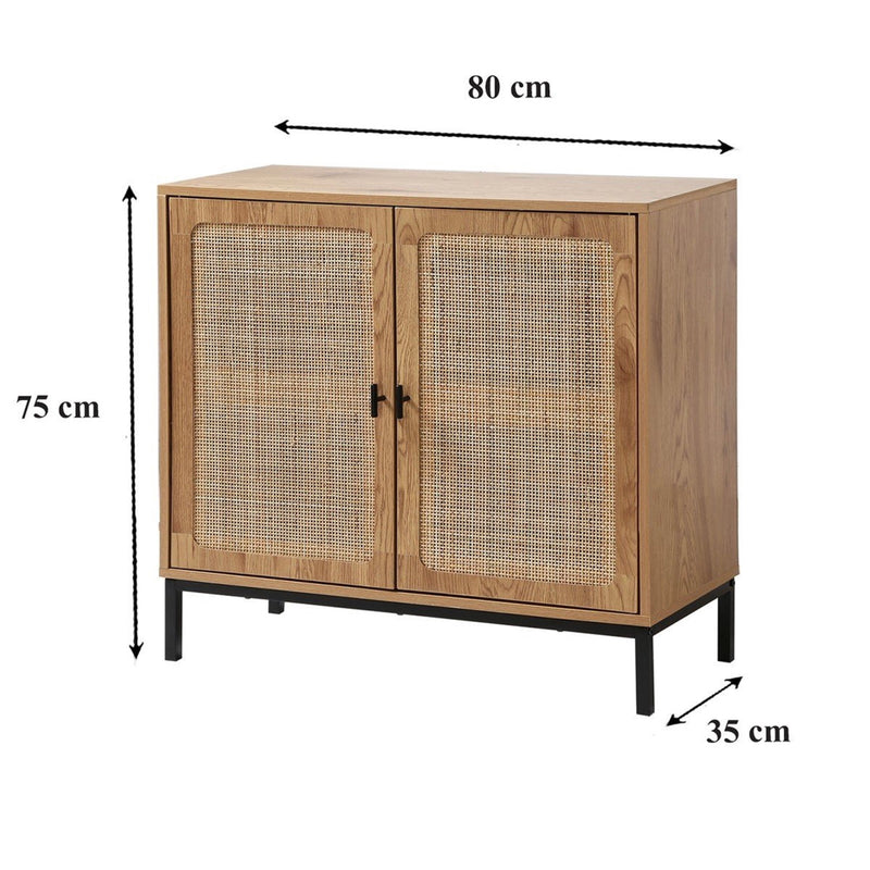 Buffet 2 Portes En Rotin Naturel - Jaya - Beige