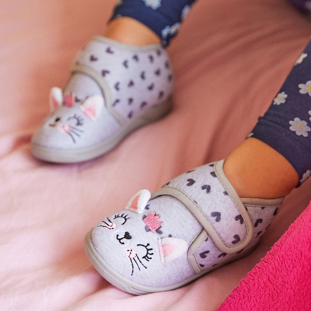 Pantoufles Gris - Fille