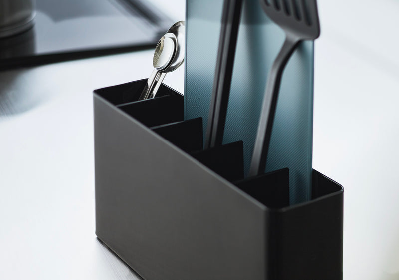 Support Pour Ustensiles De Cuisine & Planches À Découper - Tower - Noir