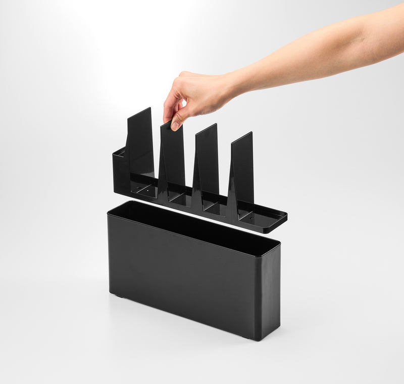 Support Pour Ustensiles De Cuisine & Planches À Découper - Tower - Noir
