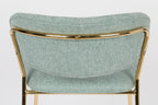 Jolien - Bar & Counter Stool - Fabric - Gold/Light Green