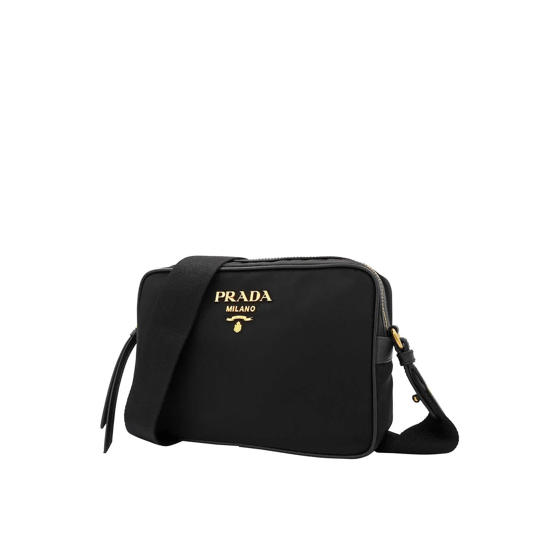 Prada - Bolso para cámara de nailon con logo - Mujeres - Negro