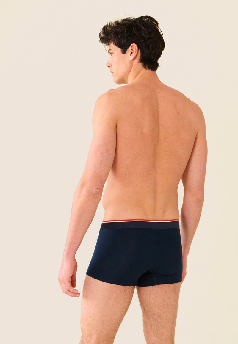 Boxer Bleu Marine En Coton - Marius Bleu Amour