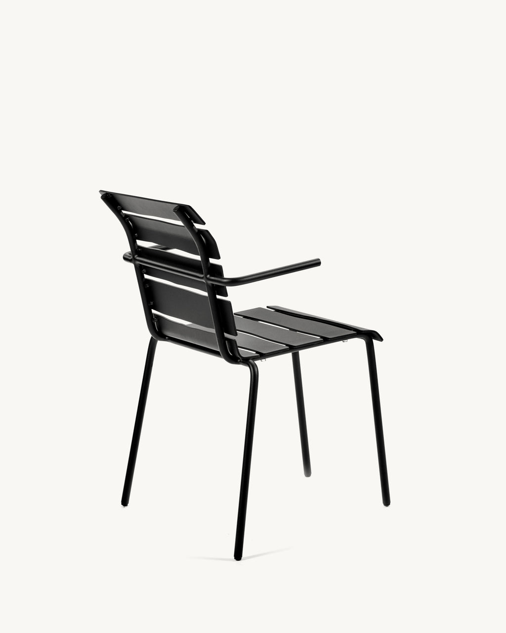 Aligned - Chaise À Accoudoirs - Aluminium - Noir