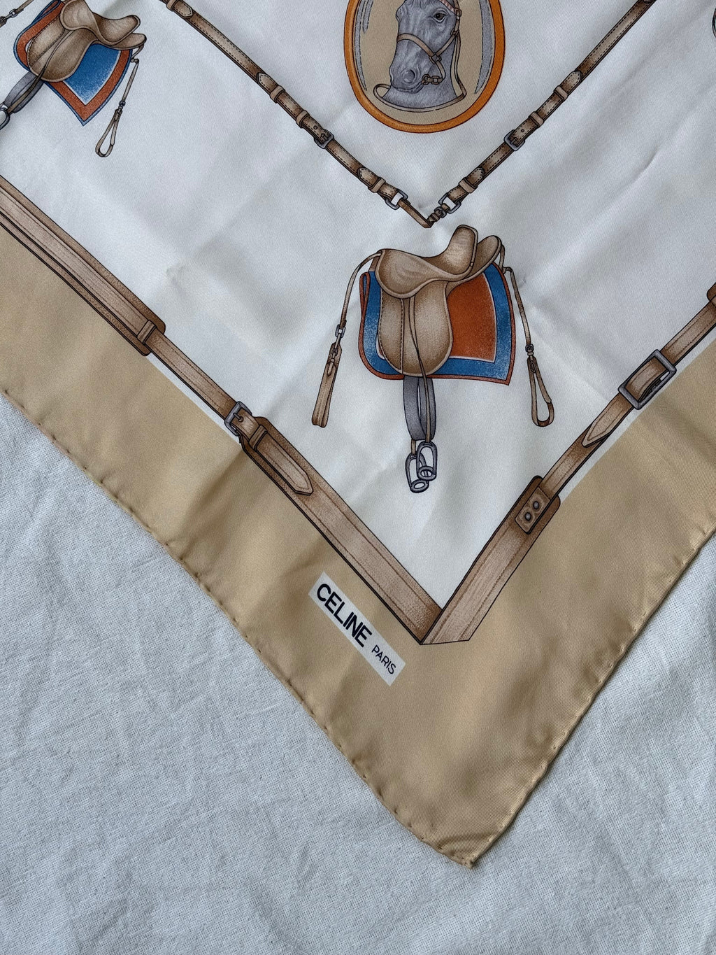 Céline Scarf – Equestrian Theme And Ribbons