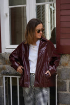 Bianca Vinyl Jacket Burgundy