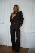 Blazer de Rayas Oslo - Chocolate