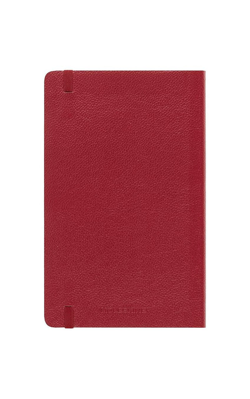 Carnet Ligné (Ruled Notebook) - Large - Couverture En Cuir - Rouge