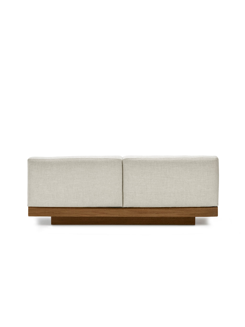 Rudolph - Banc 2 Places D'intérieur - Aluminium, Bois Et Tissu D'ameublement - Bone Cognac