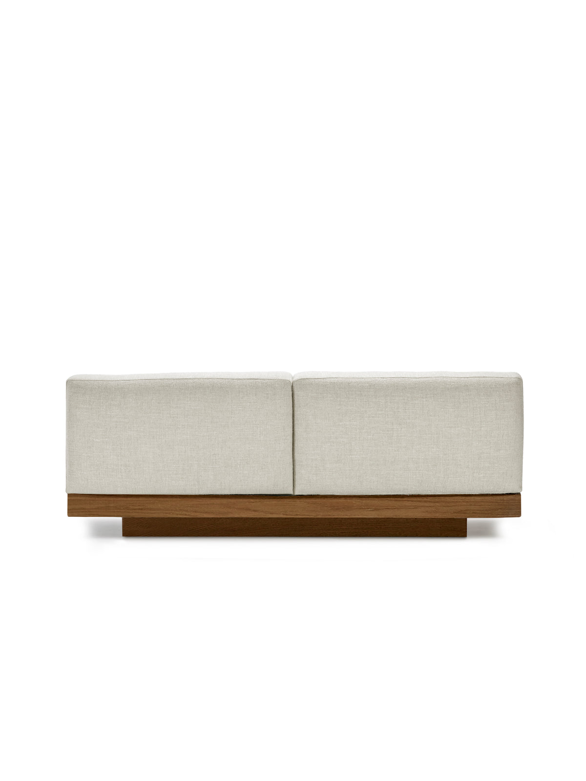 Rudolph - Banc 2 Places D'intérieur - Aluminium, Bois Et Tissu D'ameublement - Bone Cognac