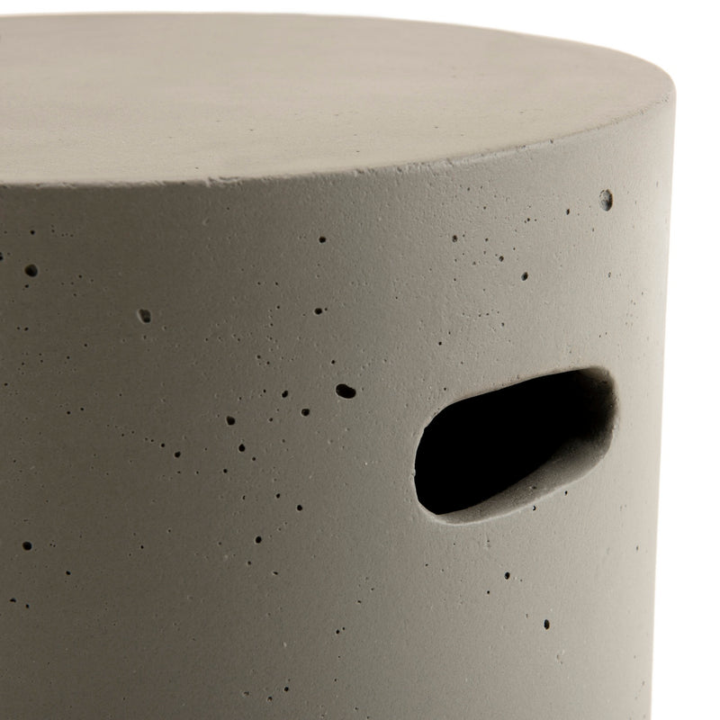 Hector - Table D'Appoint De Jardin - Béton - Gris