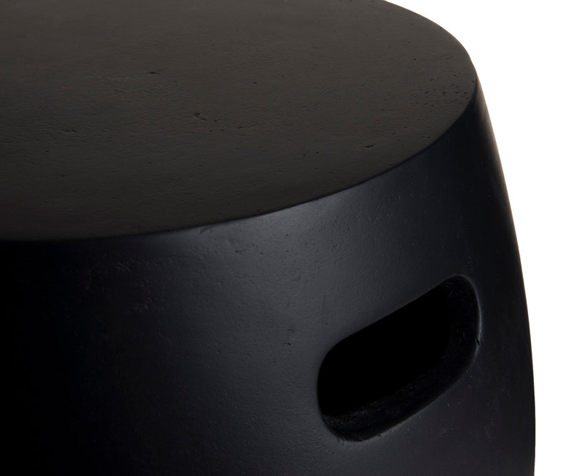 Hector - Table D'Appoint De Jardin - Béton - Noir