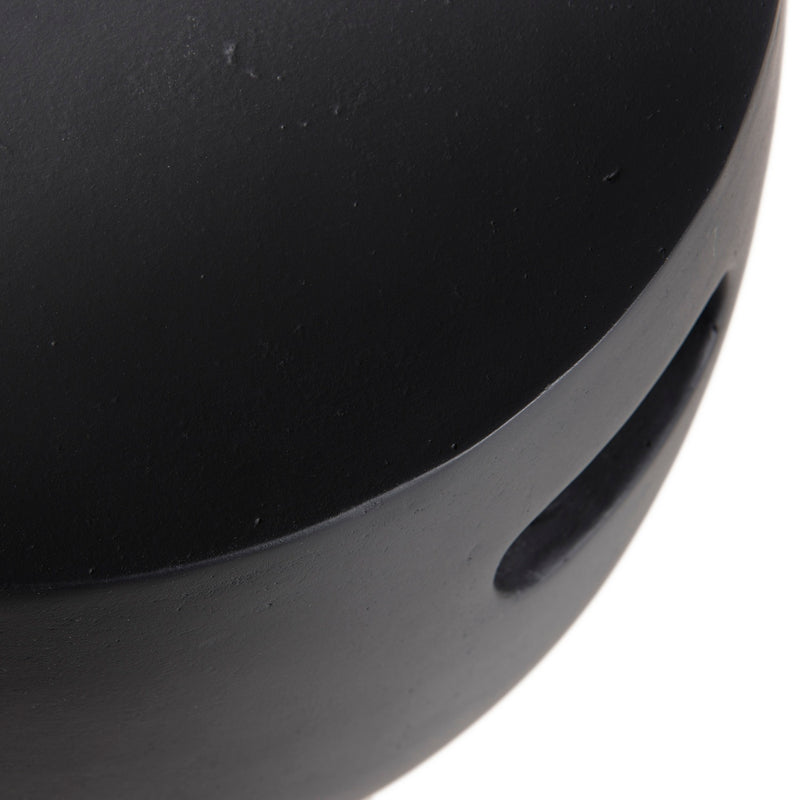 Hector - Table D'Appoint De Jardin - Béton - Noir