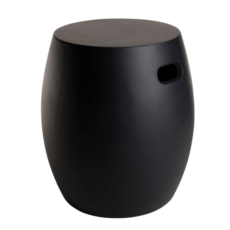 Hector - Table D'Appoint De Jardin - Béton - Noir