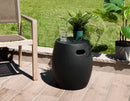 Hector - Table D'Appoint De Jardin - Béton - Noir