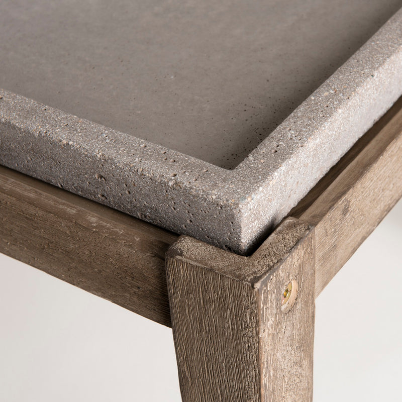 Hector - Table D'Appoint De Jardin - Béton - Marron/Gris