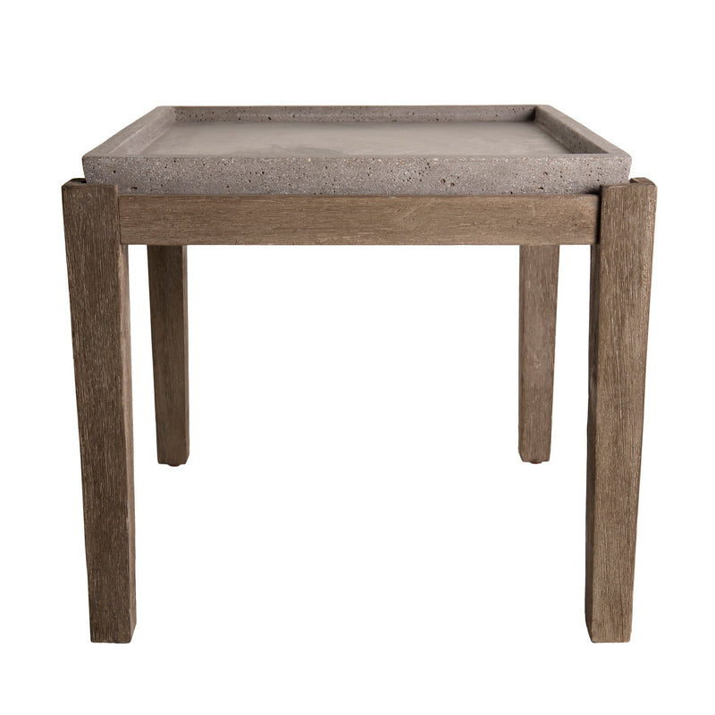 Hector - Table D'Appoint De Jardin - Béton - Marron/Gris