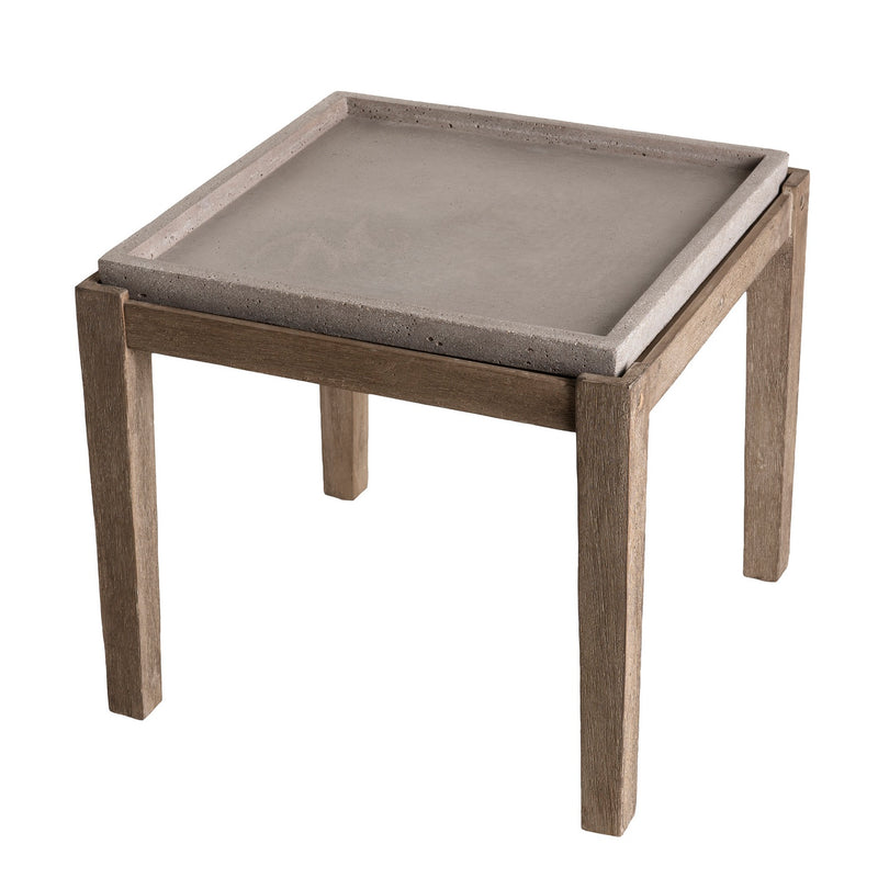 Hector - Table D'Appoint De Jardin - Béton - Marron/Gris