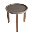 Hector - Table D'Appoint De Jardin - Béton - Taupe/Marron