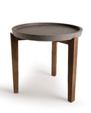 Hector - Table D'Appoint De Jardin - Béton - Taupe/Marron