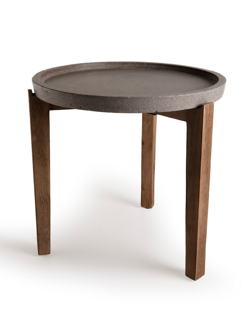 Hector - Table D'Appoint De Jardin - Béton - Taupe/Marron