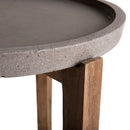 Hector - Table D'Appoint De Jardin - Béton - Taupe/Marron
