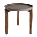 Hector - Table D'Appoint De Jardin - Béton - Taupe/Marron