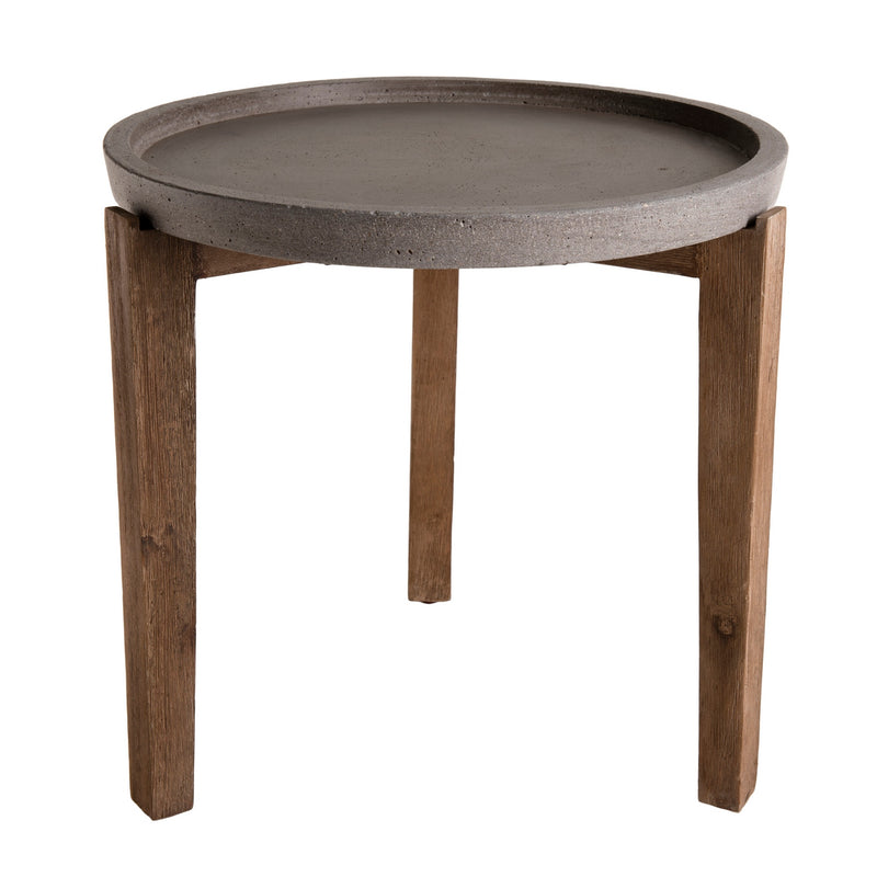 Hector - Table D'Appoint De Jardin - Béton - Taupe/Marron