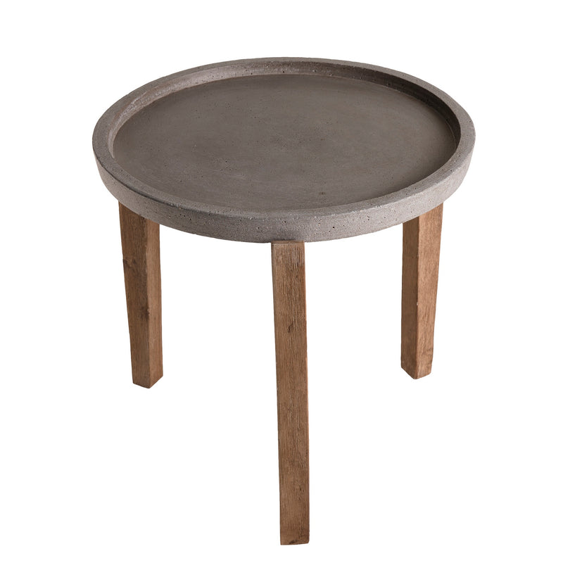 Hector - Table D'Appoint De Jardin - Béton - Taupe/Marron