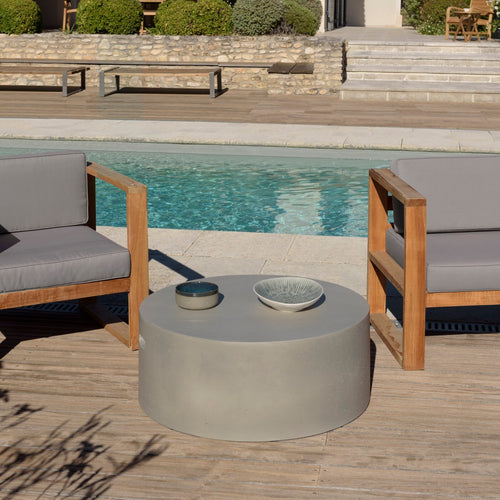 Hector - Table Basse De Jardin - Gris