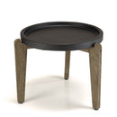 Hector - Table D'Appoint De Jardin - Acacia/Béton - Marron Vieilli/Noir