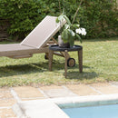 Hector - Table D'Appoint De Jardin - Acacia/Béton - Marron Vieilli/Noir