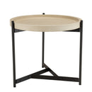 Hector - Table D'Appoint De Jardin - Béton/Acier - Noir/Beige