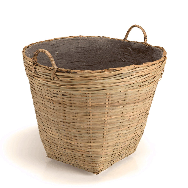 Hector - Pot De Fleur - Bambou - Gris/Bois Clair
