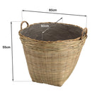 Hector - Pot De Fleur - Bambou - Gris/Bois Clair