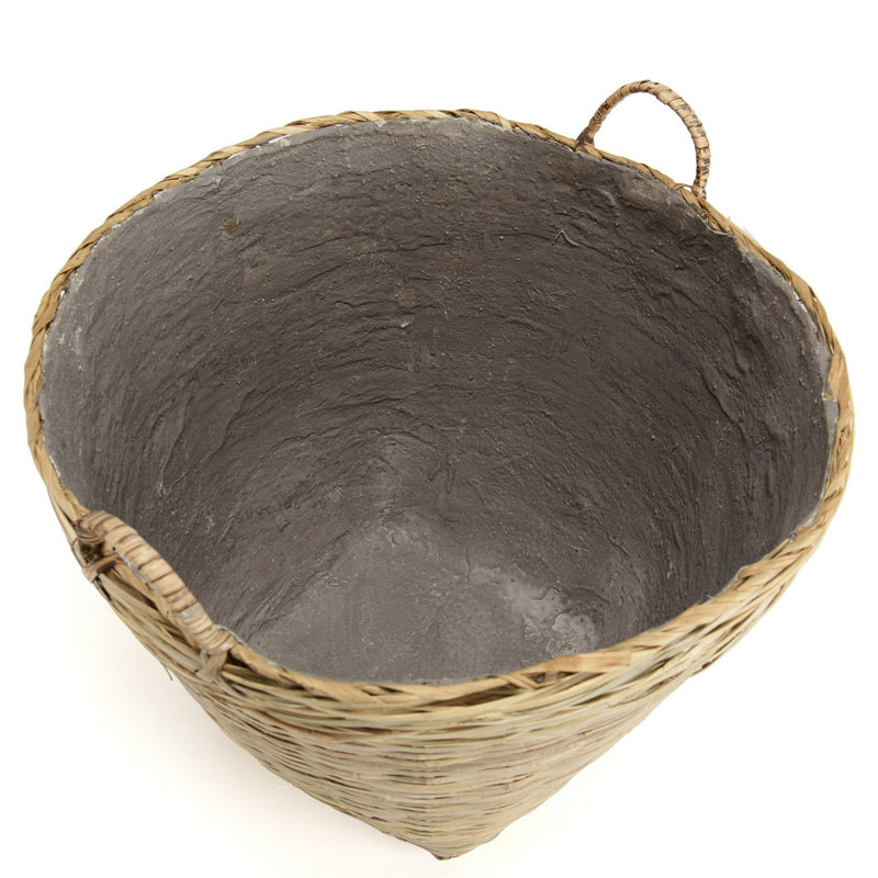 Hector - Pot De Fleur - Bambou - Gris/Bois Clair