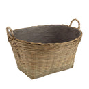 Hector - Pot De Fleur - Bambou - Gris/Bois Clair