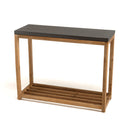 Hector - Console De Jardin - Acacia/Résine Effet "Béton" - Marron/Gris Anthracite