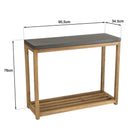 Hector - Console De Jardin - Acacia/Résine Effet "Béton" - Marron/Gris Anthracite